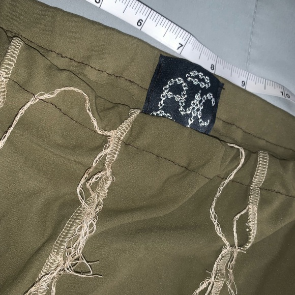 AYC Green Shredded Maxi Skirt - Picture 4 of 4